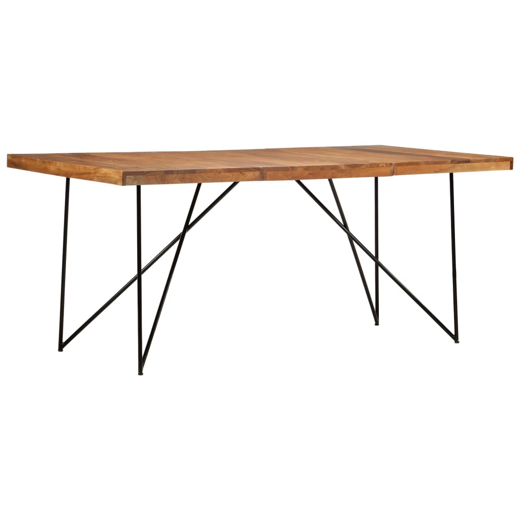 vidaXL Dining Table 180x90x76 cm Solid Acacia Wood