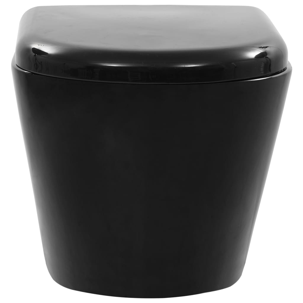 Wall Hung Rimless Toilet Ceramic Black