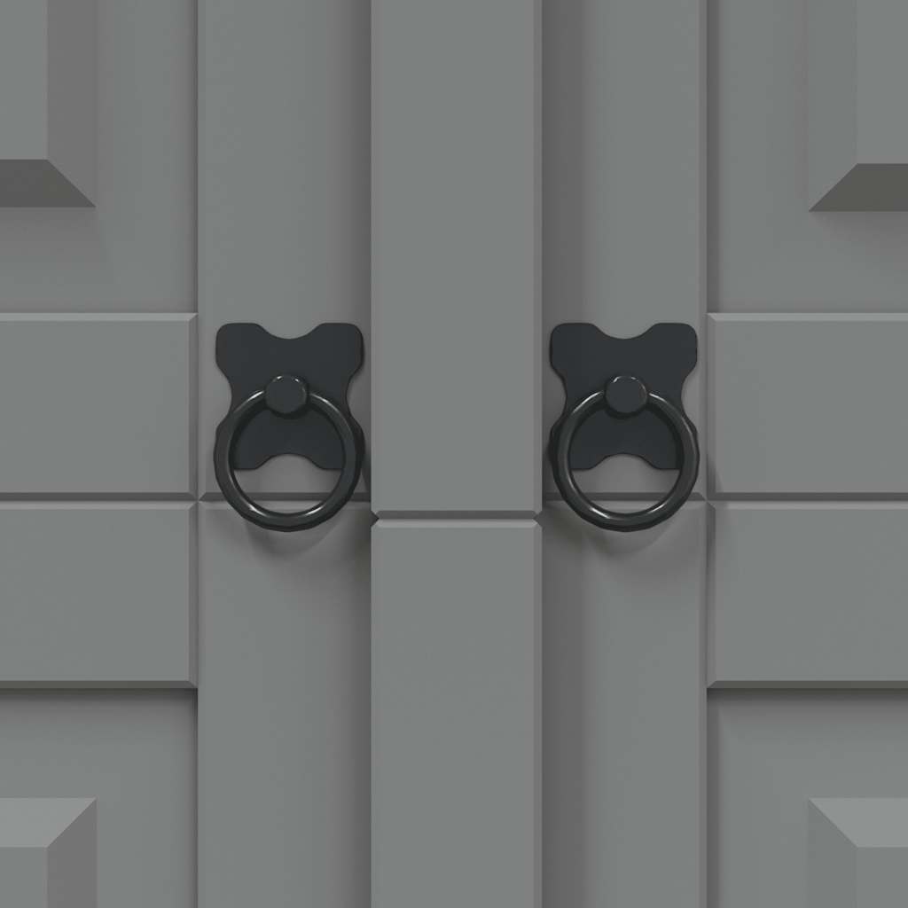 vidaXL Wardrobe Mexican Pine Corona Range 2 Doors Grey