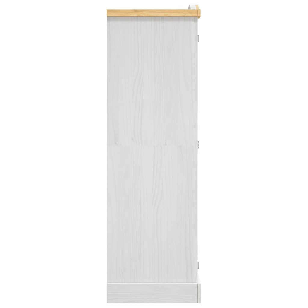 vidaXL Wardrobe Mexican Pine Corona Range 3 Doors White