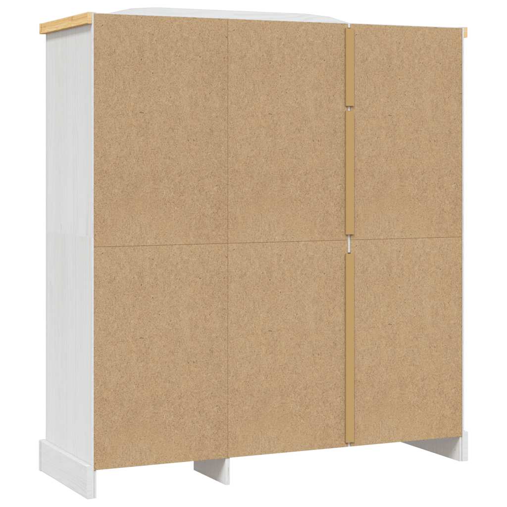 vidaXL Wardrobe Mexican Pine Corona Range 3 Doors White