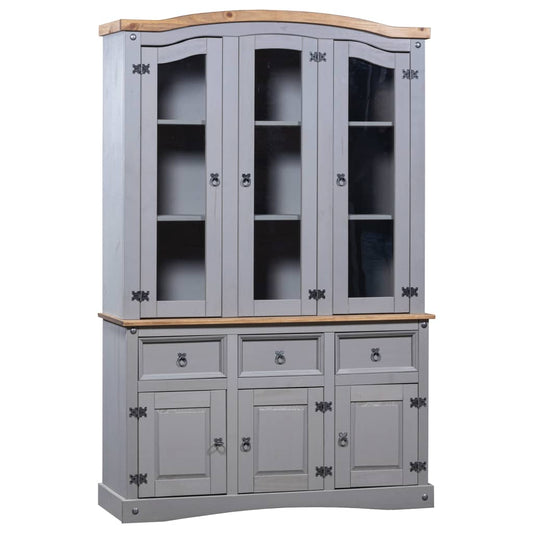 vidaXL Buffet & Hutch Mexican Pine Corona Range Grey