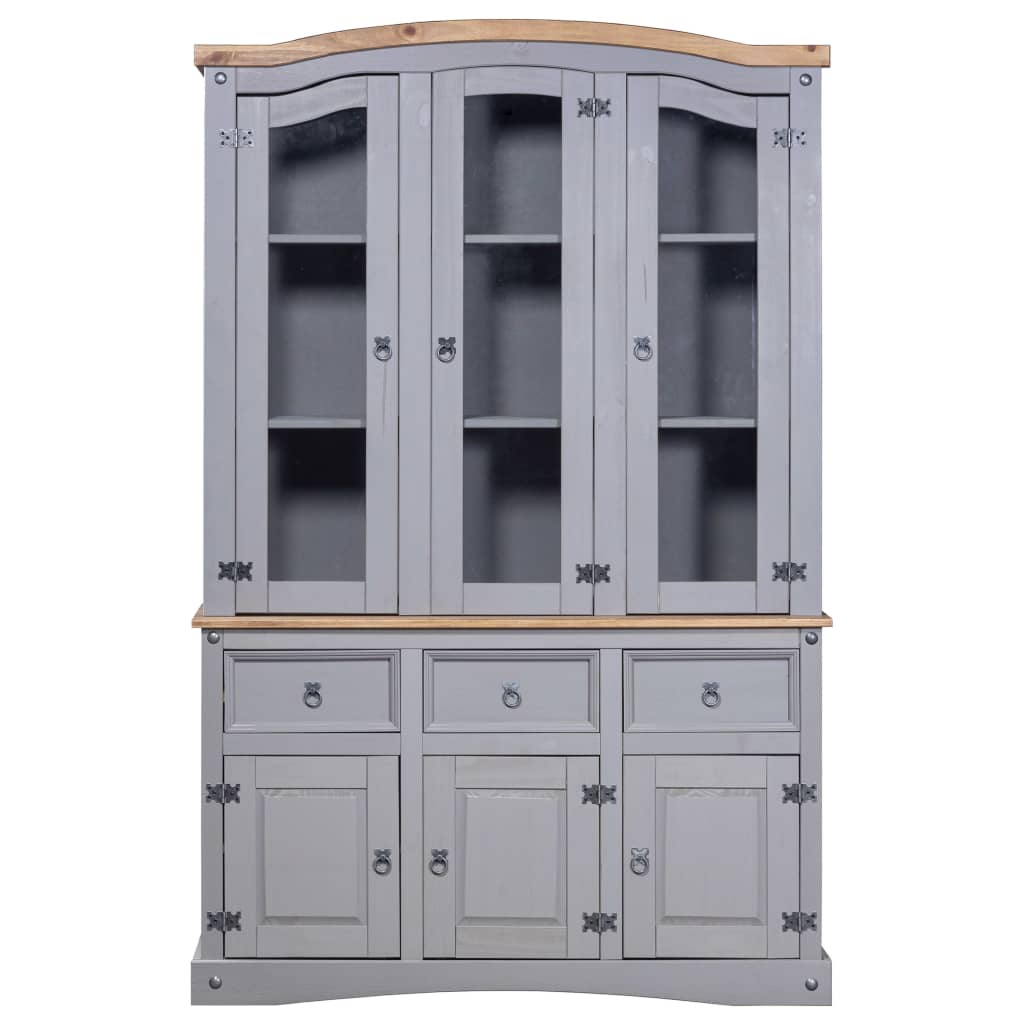 vidaXL Buffet & Hutch Mexican Pine Corona Range Grey