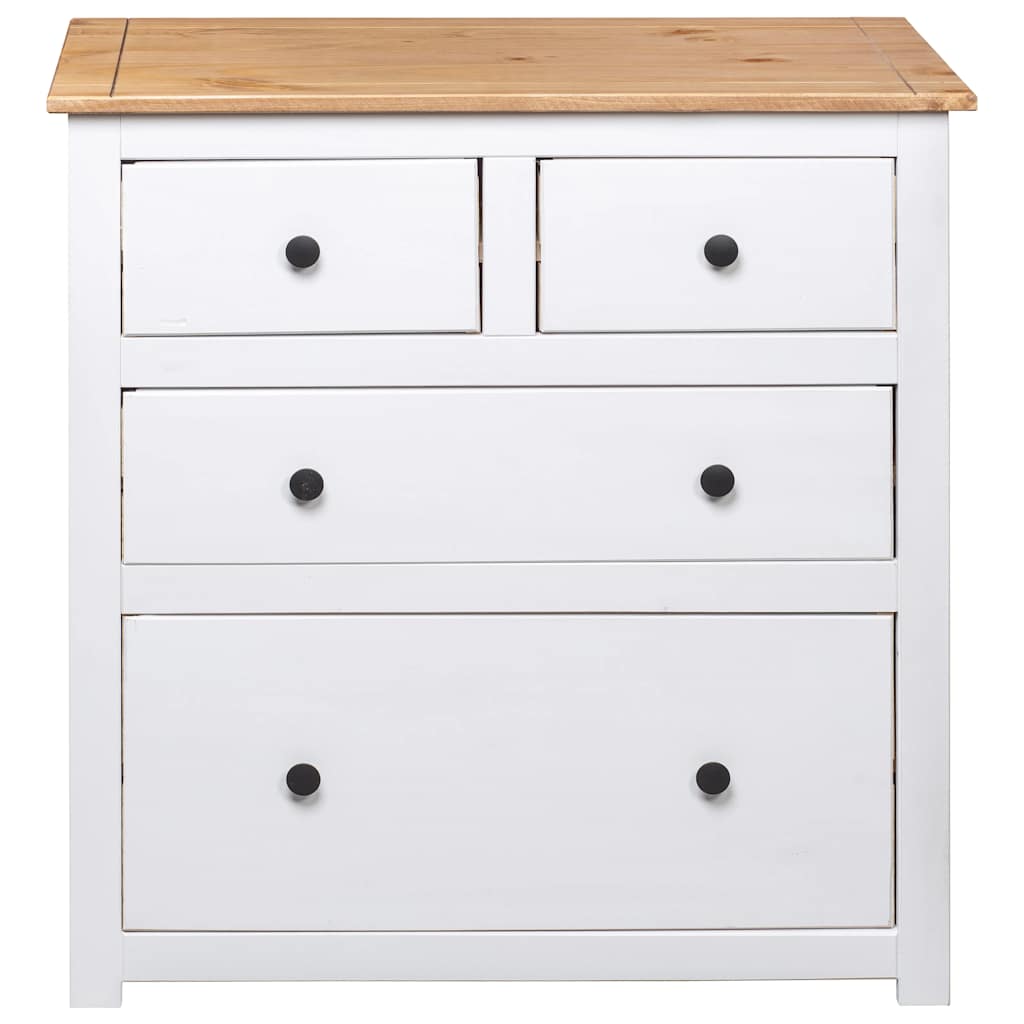 Sideboard | White and natural wood | Solid pine wood | Medium | Storage