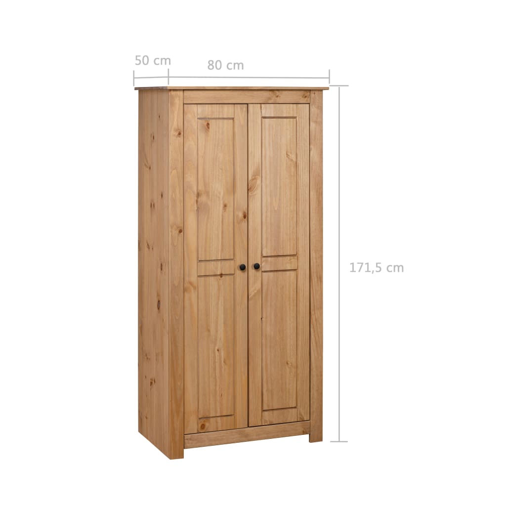 vidaXL Wardrobe 80x50x171.5 cm Solid Pine Panama Range