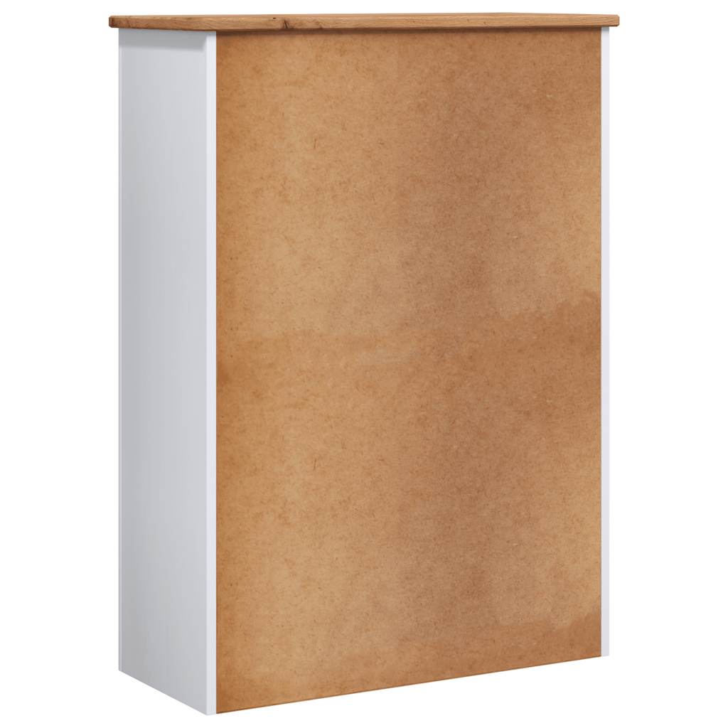282669 vidaXL Bookcase White 80x35x110 cm Solid Pine Wood Panama Range