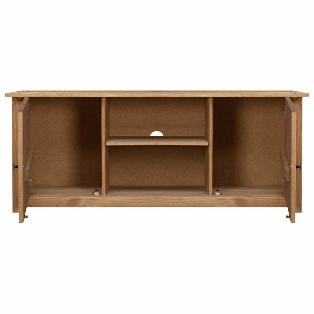 282670 vidaXL TV Cabinet 120x40x50 cm Solid Pine Wood Panama Range