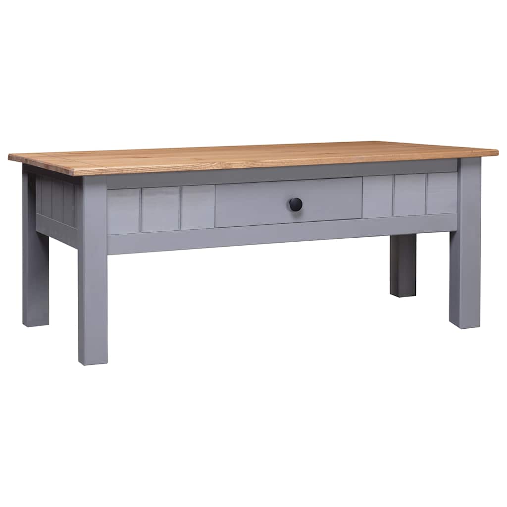 282683 vidaXL Coffee Table Grey 100x60x43,5 cm Solid Pine Wood Panama Range
