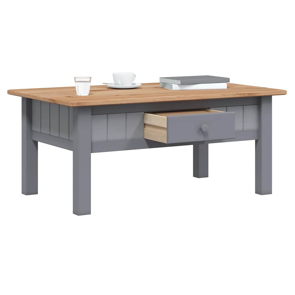282683 vidaXL Coffee Table Grey 100x60x43,5 cm Solid Pine Wood Panama Range