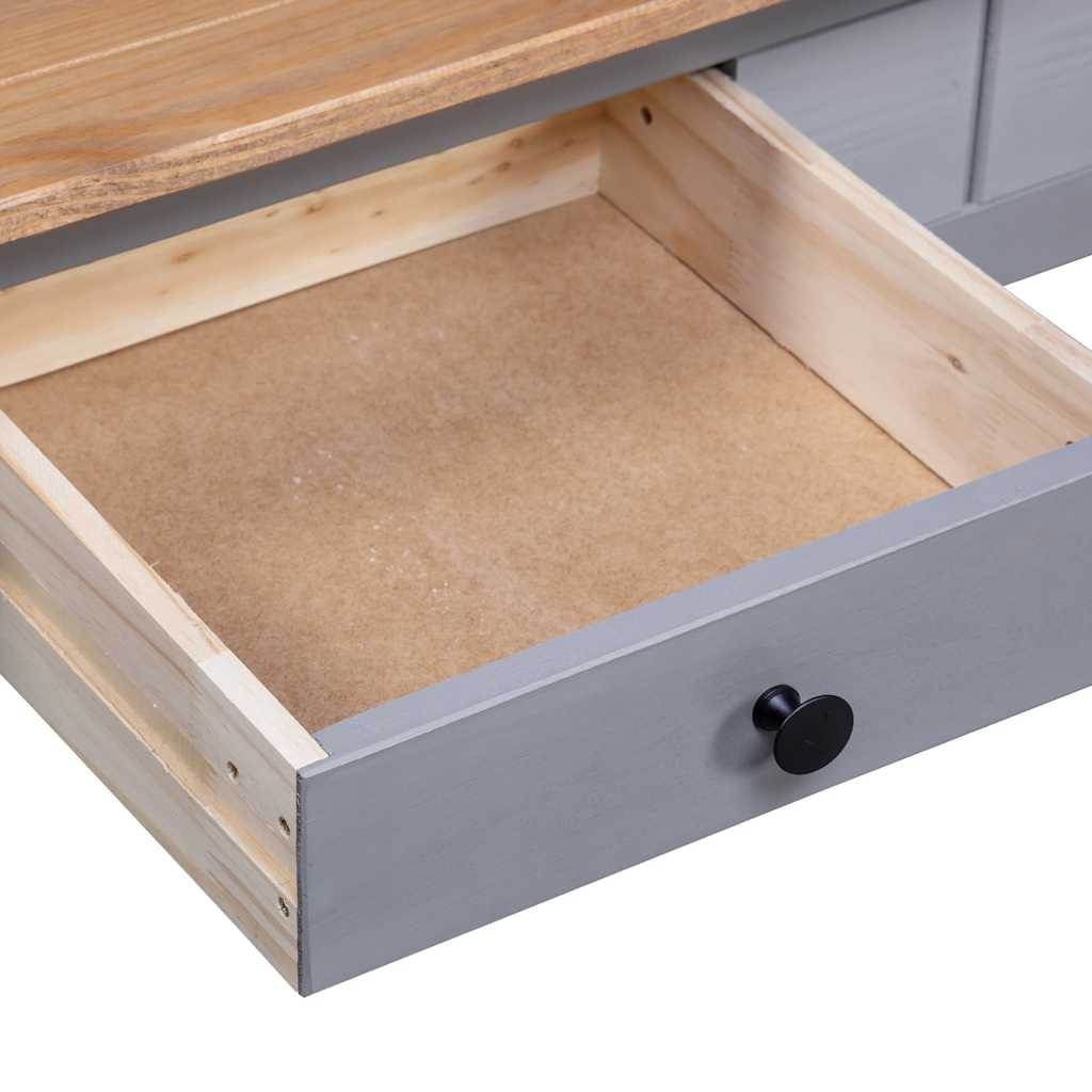 282683 vidaXL Coffee Table Grey 100x60x43,5 cm Solid Pine Wood Panama Range