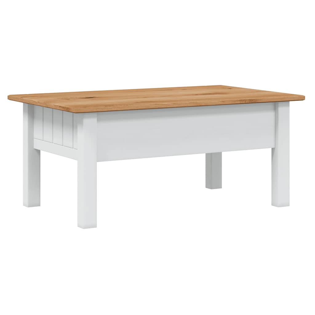 282684 vidaXL Coffee Table White 100x60x43,5 cm Solid Pine Wood Panama Range