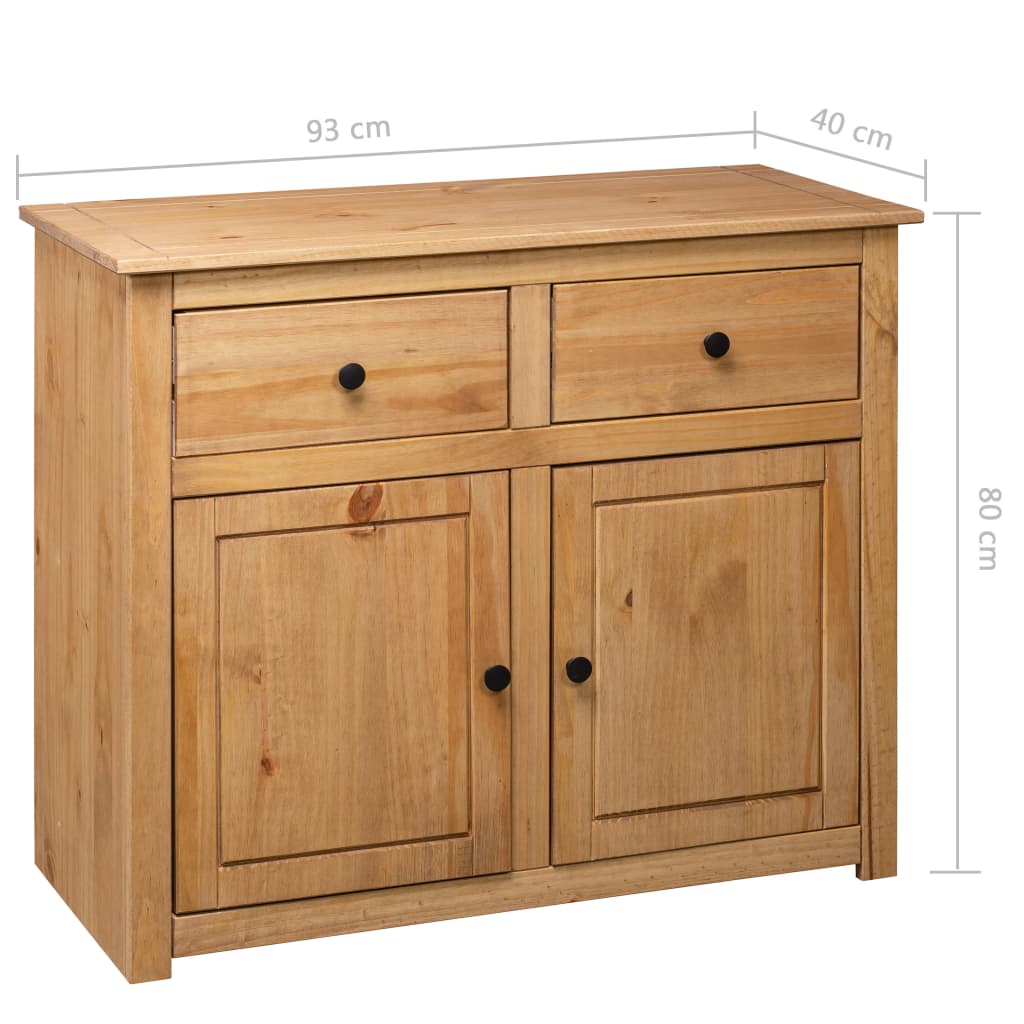 vidaXL Sideboard 93x40x80 cm Solid Pinewood Panama Range