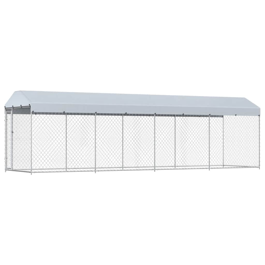 145031 vidaXL Outdoor Dog Kennel with Roof 760x190x225 cm