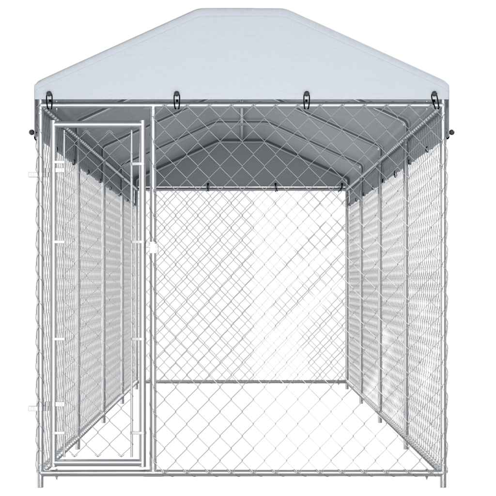 Outdoor Dog Kennel with Roof 760x190x225 cm