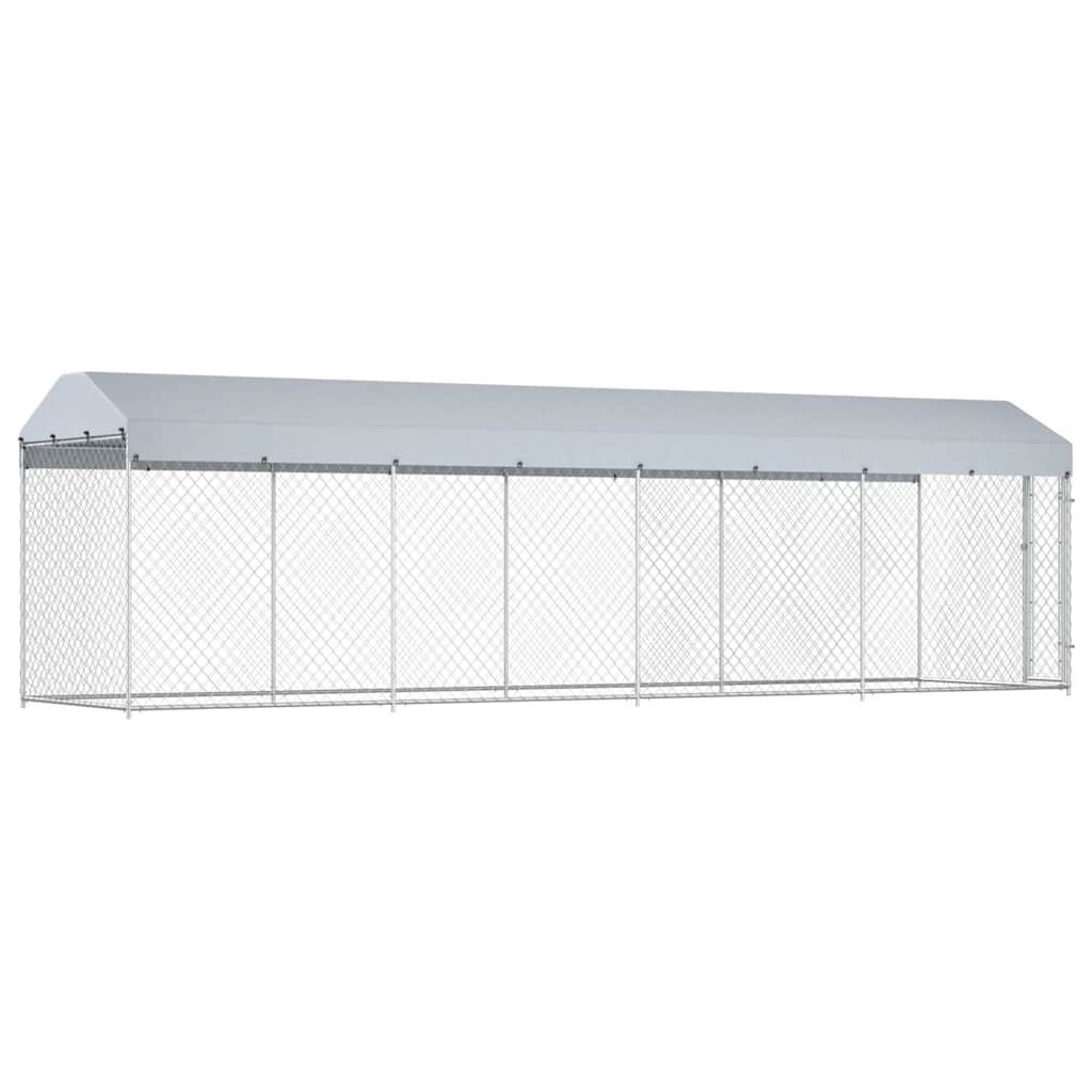 145031 vidaXL Outdoor Dog Kennel with Roof 760x190x225 cm