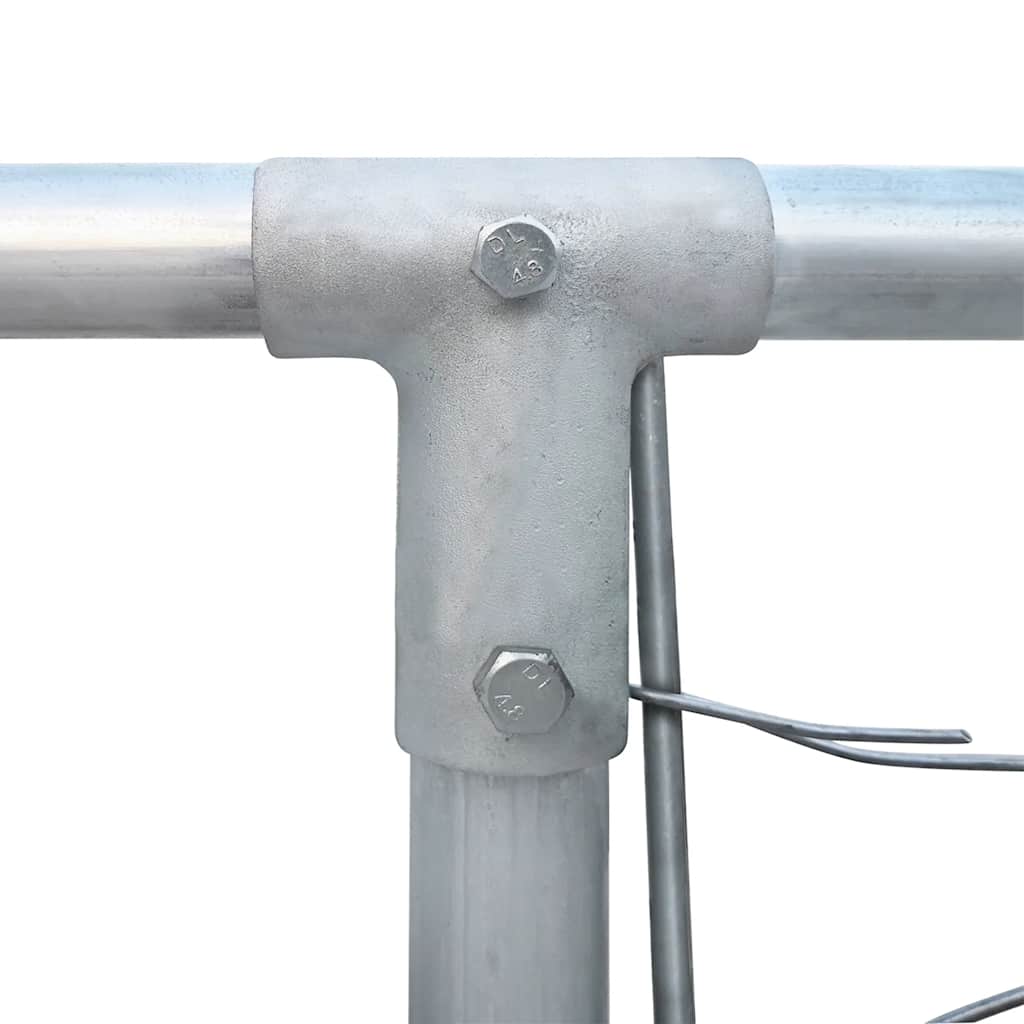 Outdoor Dog Kennel Galvanised Steel 4x4x1 m