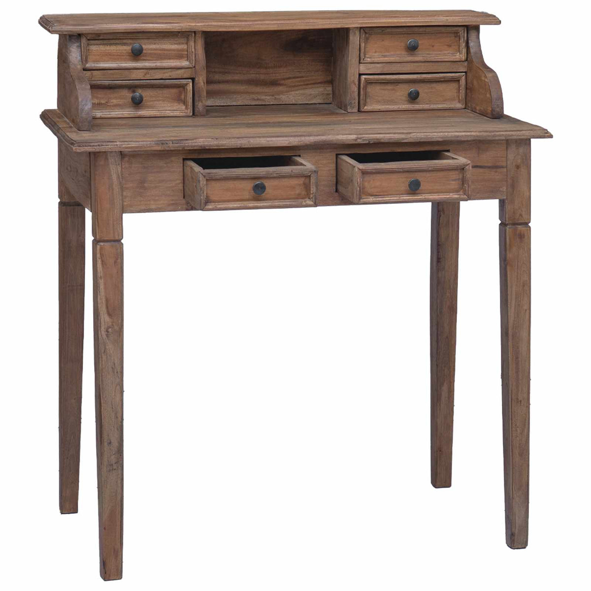 283912 vidaXL Writing Desk with Drawers 90x50x101 cm Solid Mahogany Wood