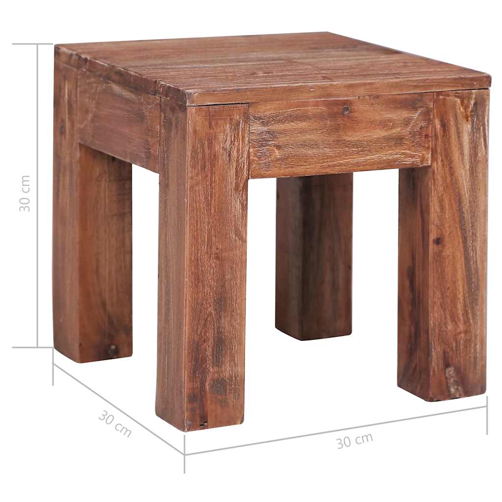 283919 vidaXL Coffee Table 30x30x30 cm Solid Mahogany Wood