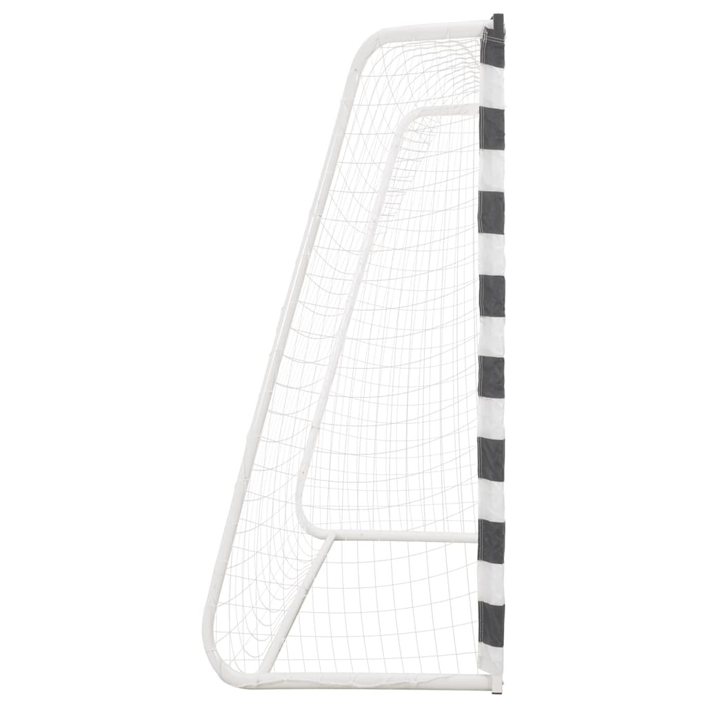 91954 vidaXL Soccer Goal 300x200x90 cm Metal Black and White