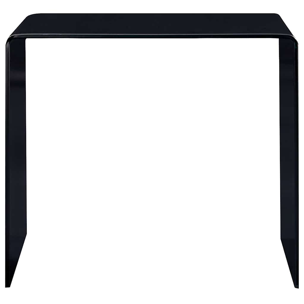 284723 vidaXL Coffee Table Black 50x50x45 cm Tempered Glass