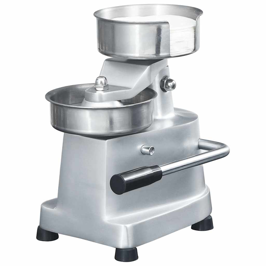 50995 vidaXL Hamburger Press Machine with 500 Patty Papers Aluminium 10 cm