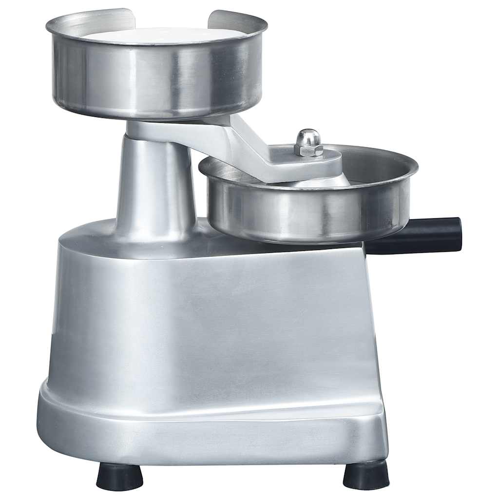 50995 vidaXL Hamburger Press Machine with 500 Patty Papers Aluminium 10 cm