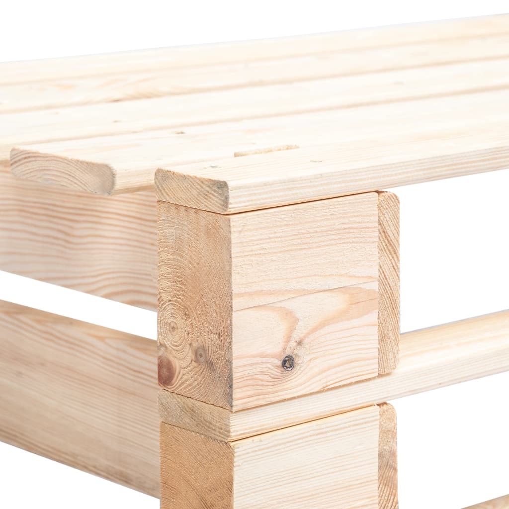 Pallet Bench | Natural wood colour | Treated pinewood | Medium