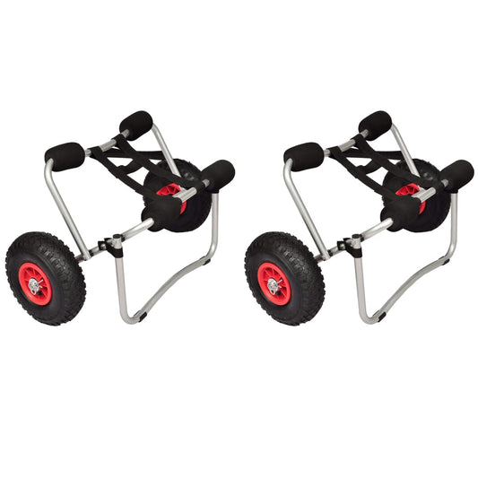 vidaXL Kayak Trolleys 2 pcs Aluminium