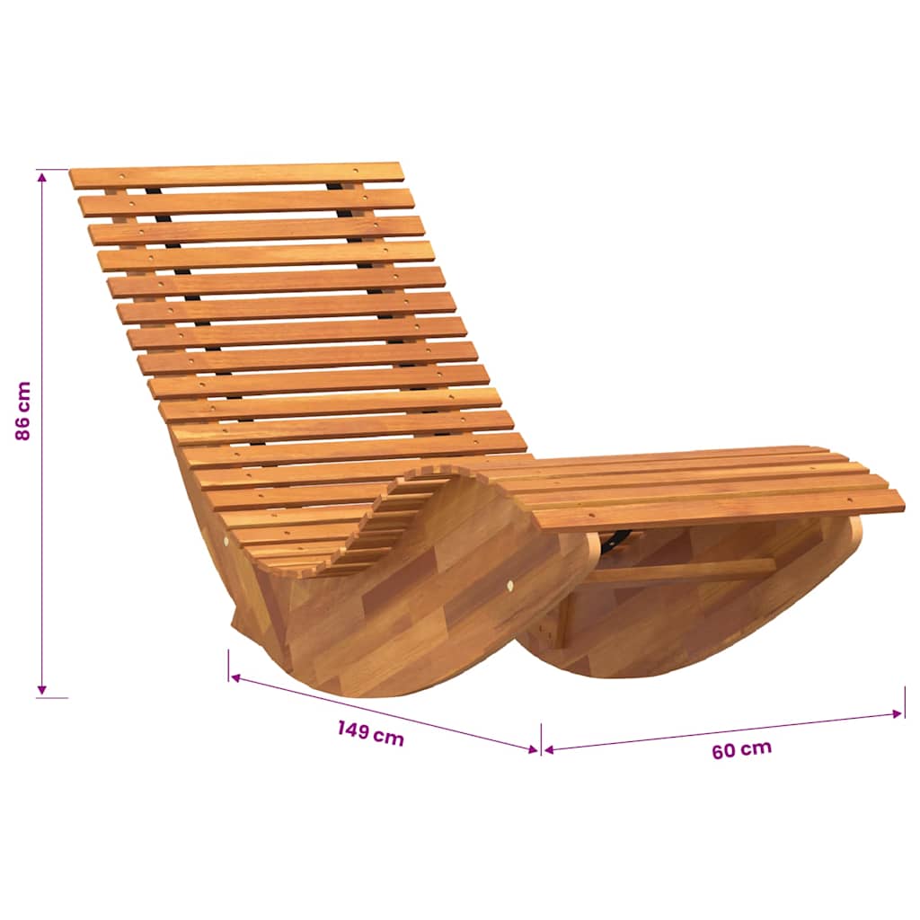 Rocking Sun Loungers 2 pcs Acacia Wood