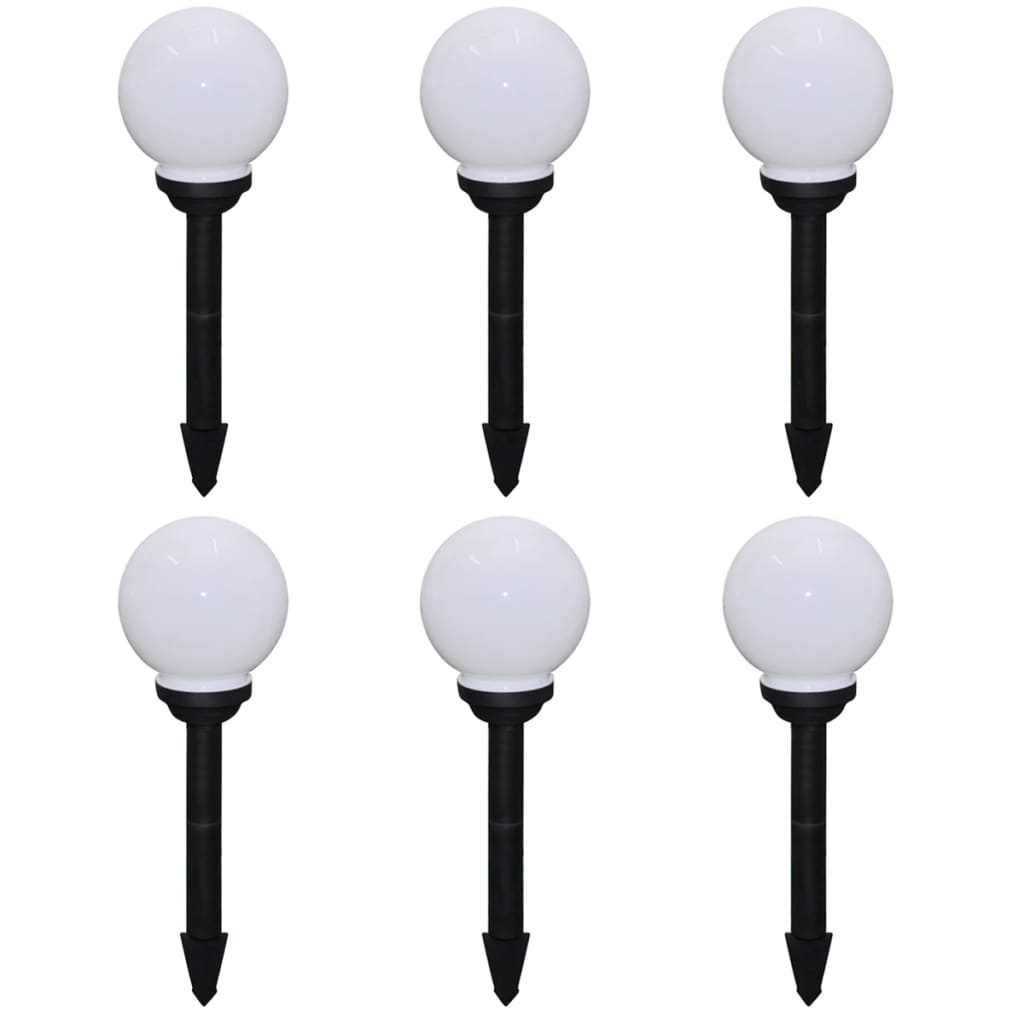 Outdoor Pathway Lamps 6 pcs LED 20 cm with Ground Spike