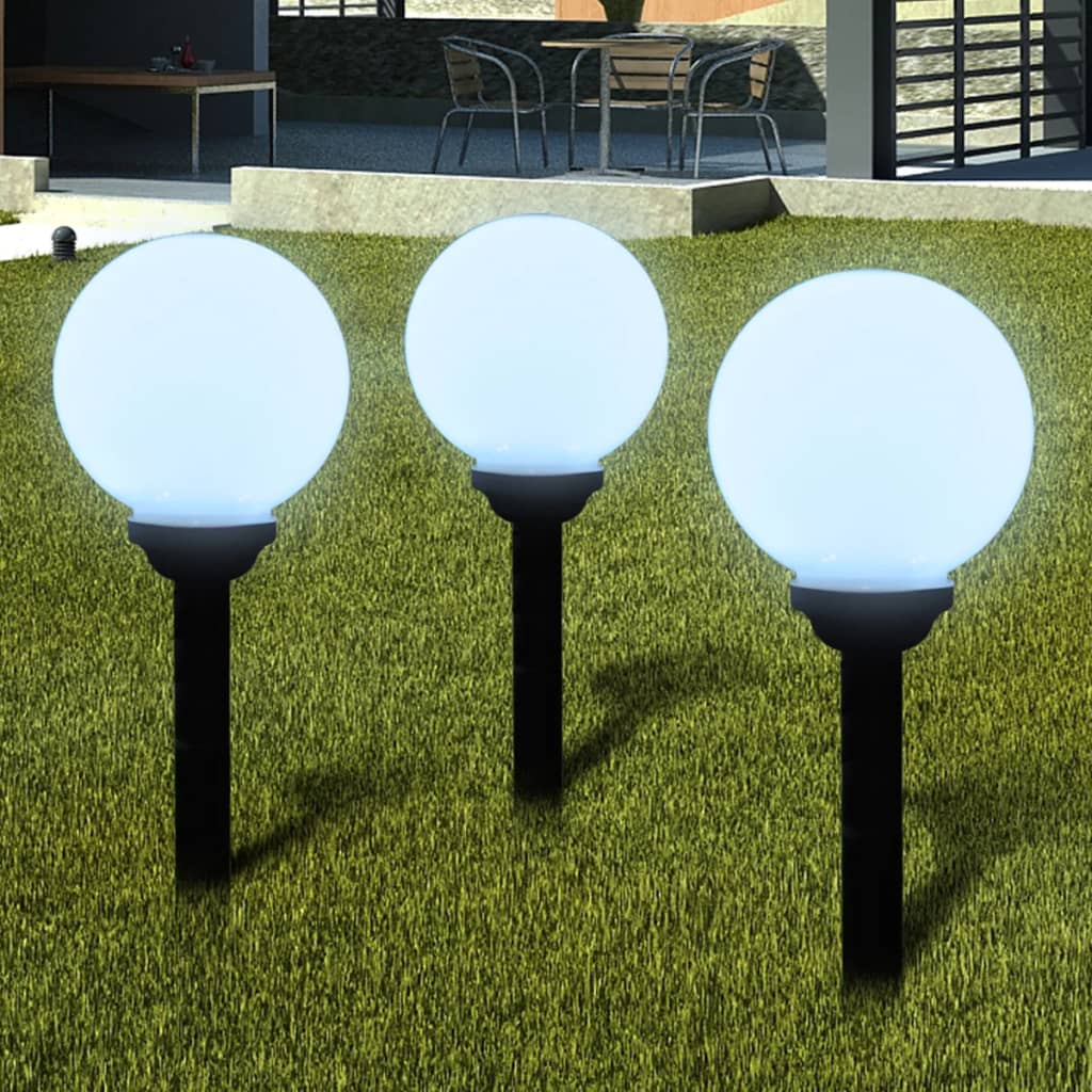 Outdoor Pathway Lamps 6 pcs LED 20 cm with Ground Spike