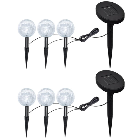 vidaXL Garden Lights 6 pcs LED with Spike Anchors & Solar Panels