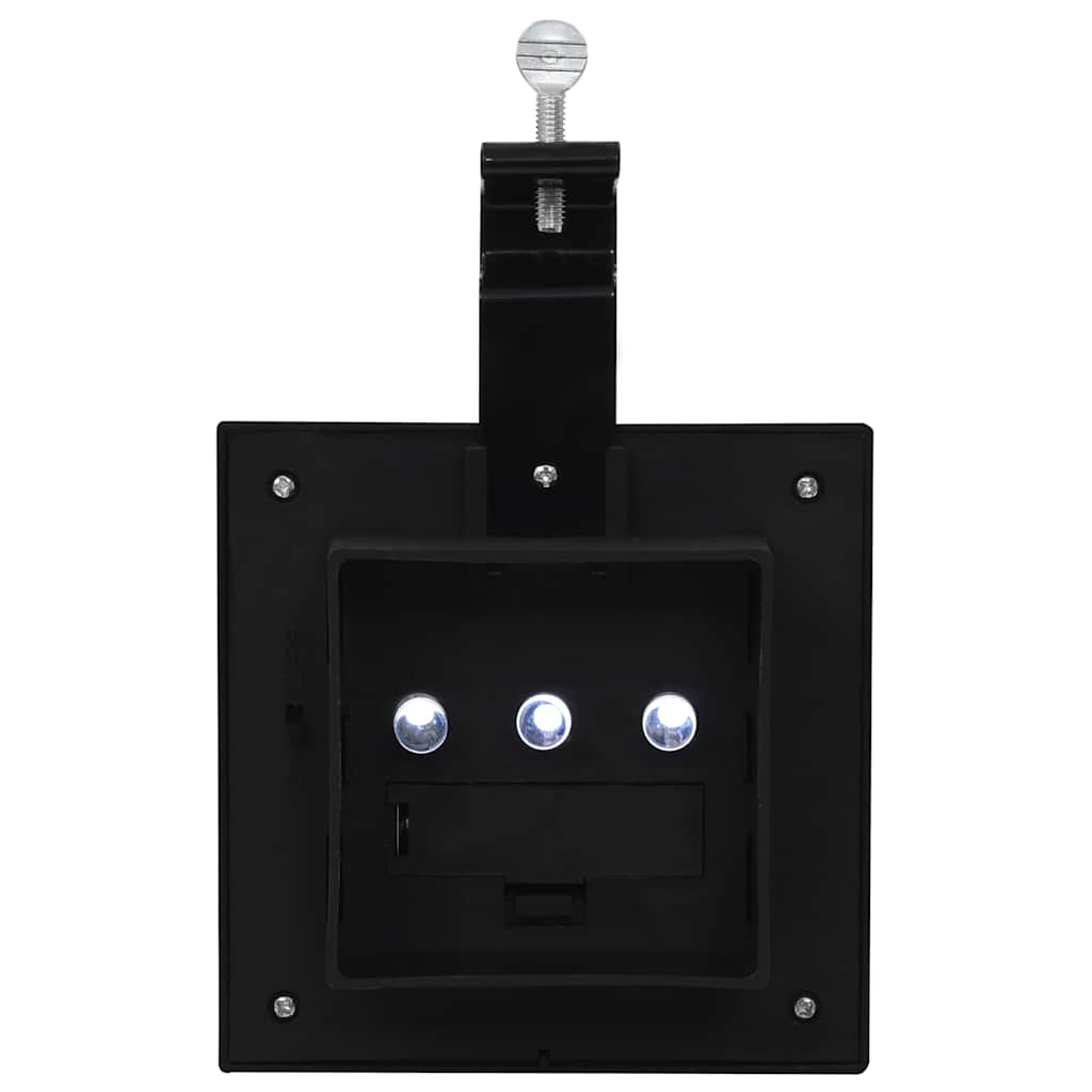 Outdoor Solar Lamps 12 pcs LED Square 12 cm Black