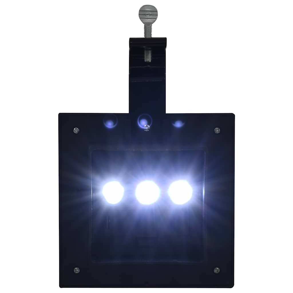 Outdoor Solar Lamps 12 pcs LED Square 12 cm Black