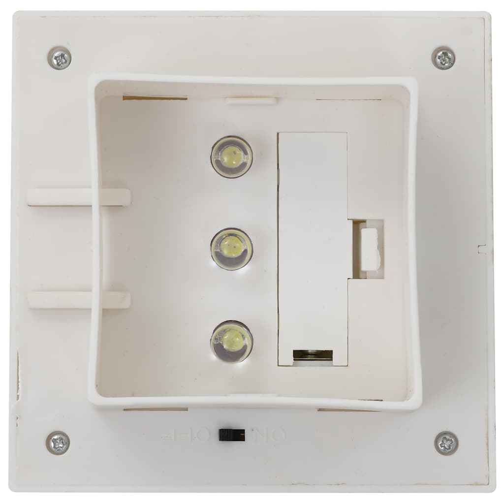 Outdoor Solar Lamps 12 pcs LED Square 12 cm White