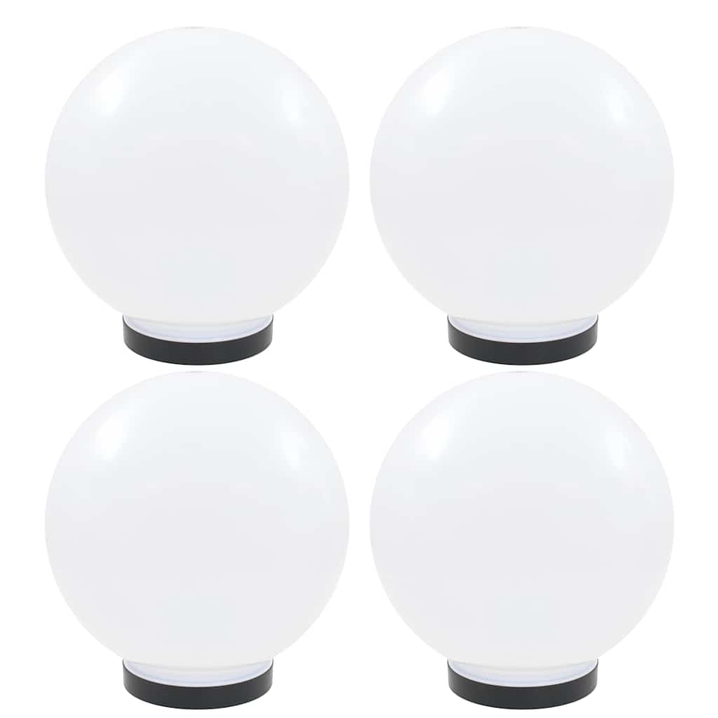 LED Bowl Lamps 4 pcs Spherical 25 cm PMMA