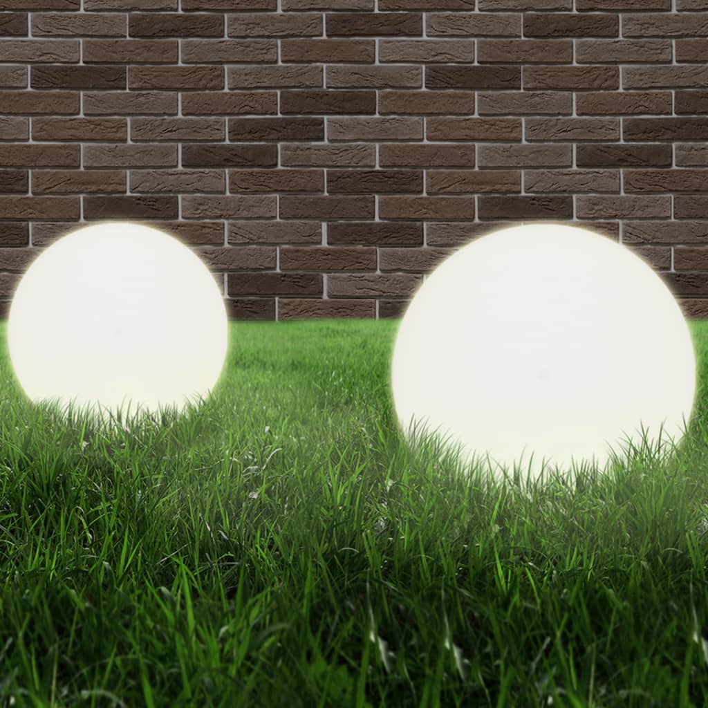 LED Bowl Lamps 4 pcs Spherical 40 cm PMMA