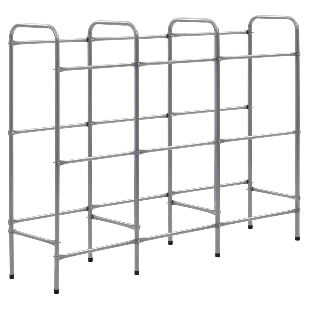 vidaXL Storage Shelf for 9 Crates Silver 145x33x116 cm Steel