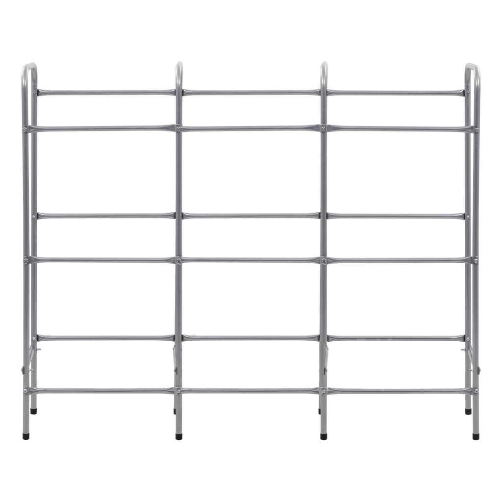 vidaXL Storage Shelf for 9 Crates Silver 145x33x116 cm Steel