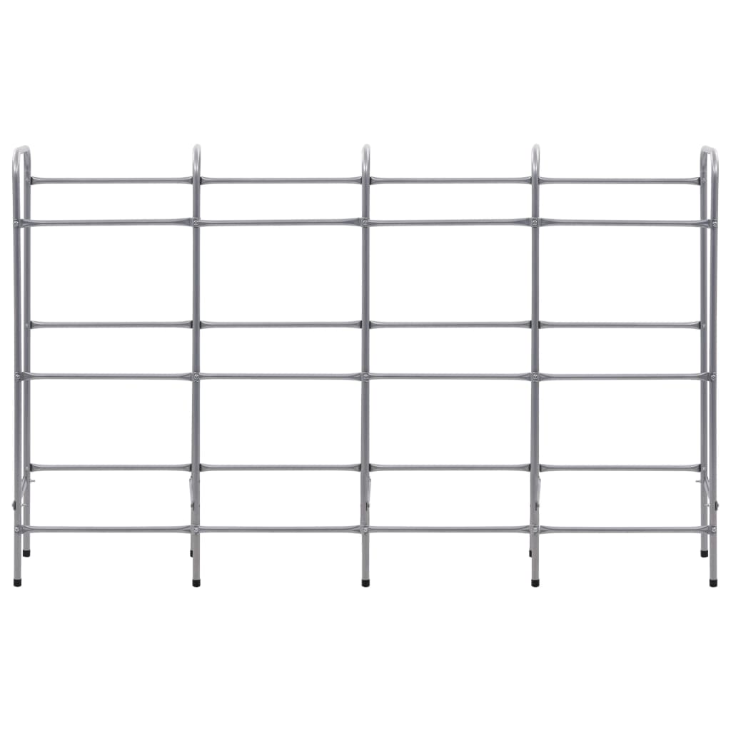 vidaXL Storage Shelf for 12 Crates Silver 190x33x116 cm Steel