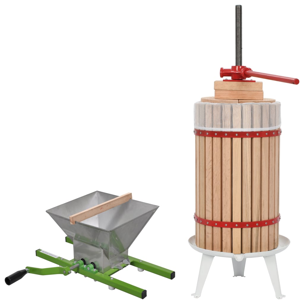 2 Piece Fruit & Wine Press and Crusher Set