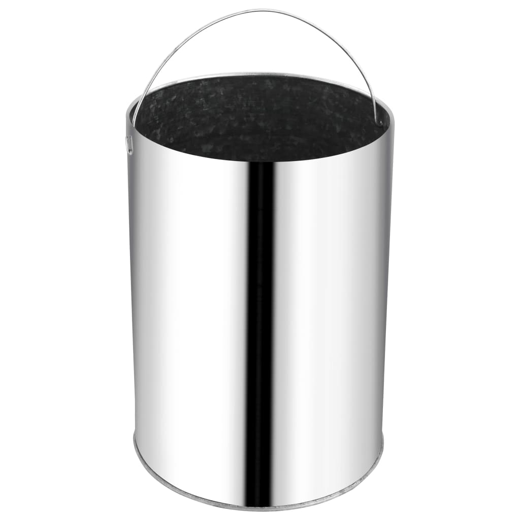 vidaXL Waste Bin Hotel Stainless Steel 32 L