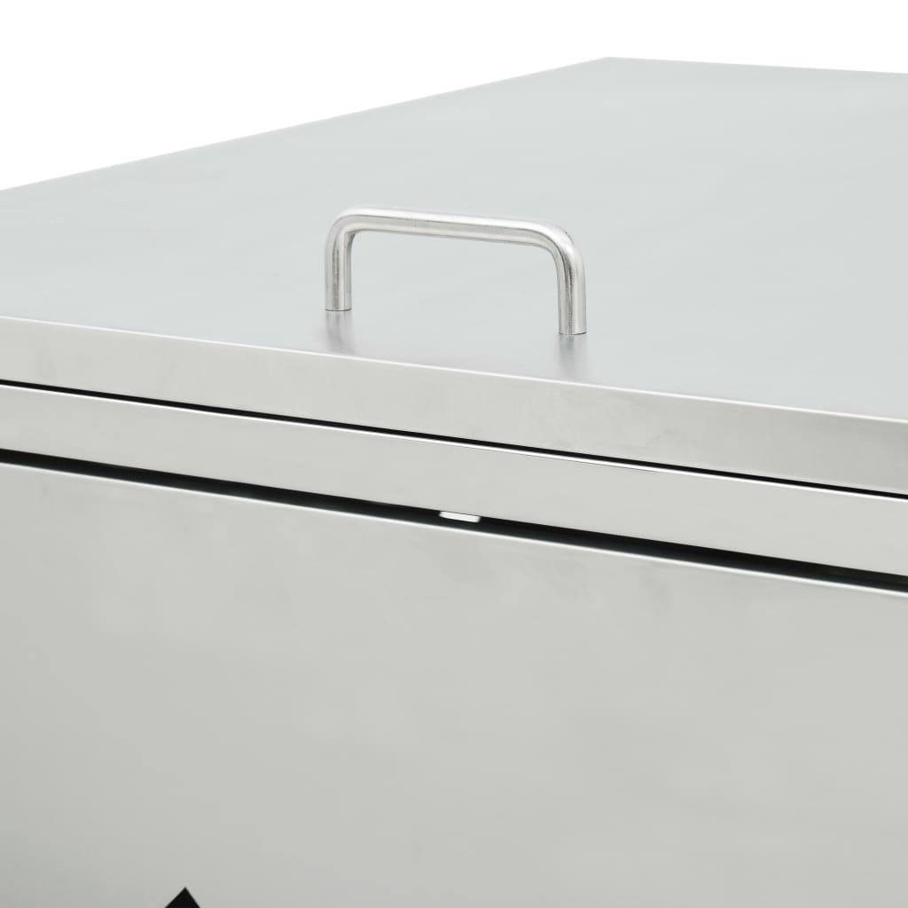 Single Wheelie Bin Shed 240 L Stainless Steel