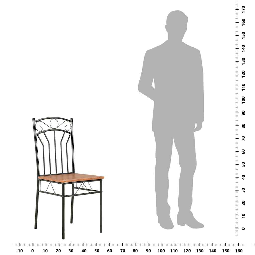 Dining Chairs 6 pcs Brown MDF
