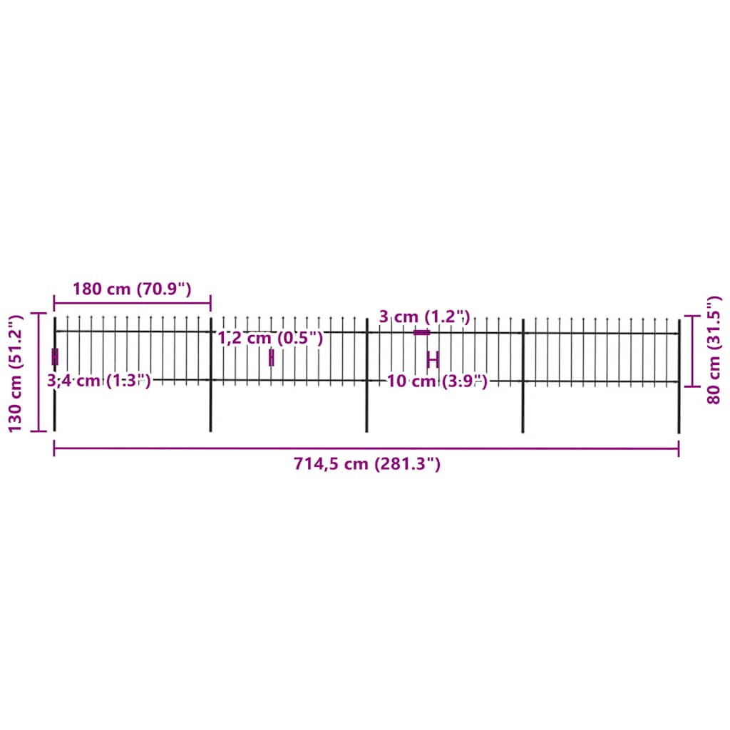 Garden Fence | Steel | Sturdy | Rectangular | Modern