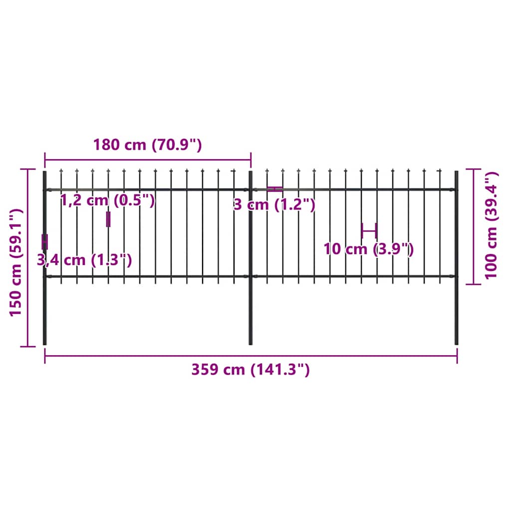 Garden Fence | Steel | Sturdy | Rectangular | Modern