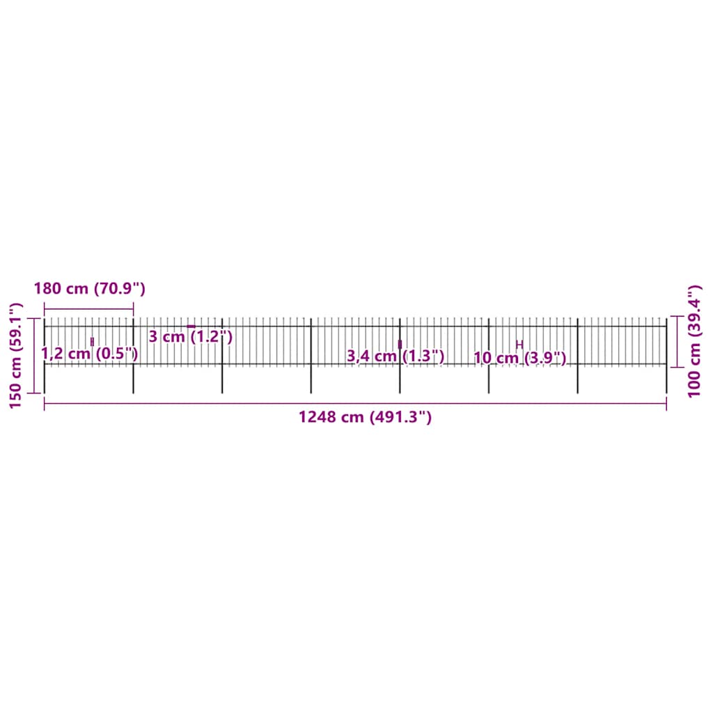 Garden Fence | Steel | Sturdy | Rectangular | Modern