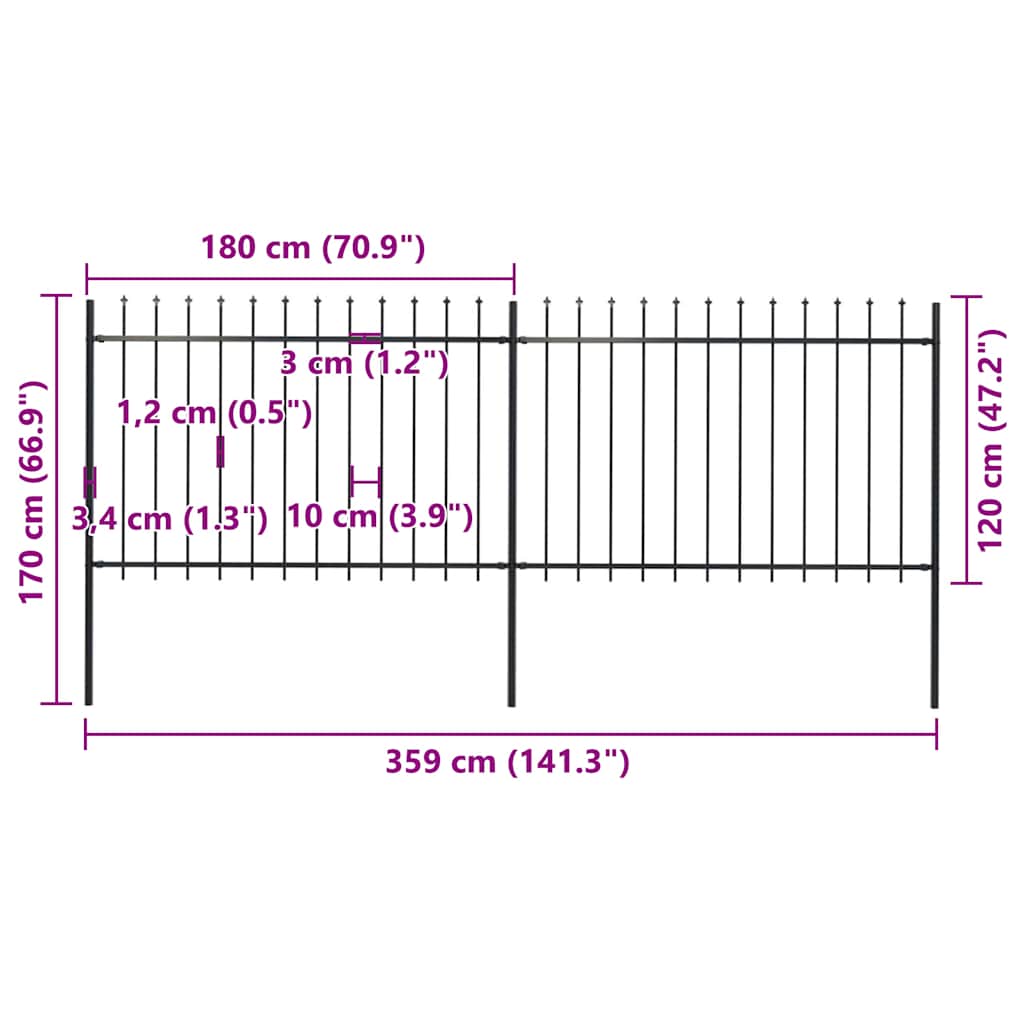 Garden Fence | Steel | Sturdy | Rectangular | Modern