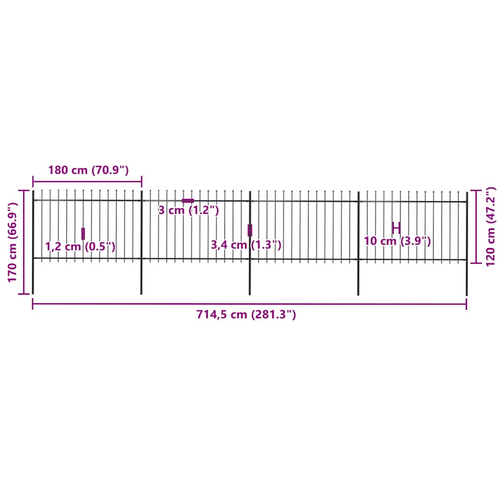 Garden Fence | Steel | Sturdy | Rectangular | Modern
