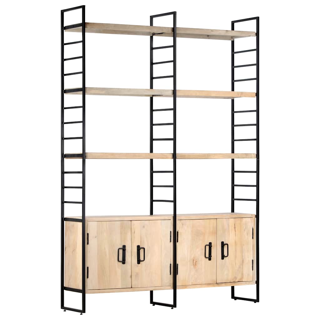 4-Tier Bookcase 124x30x180 cm Solid Mango Wood